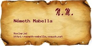 Németh Mabella névjegykártya